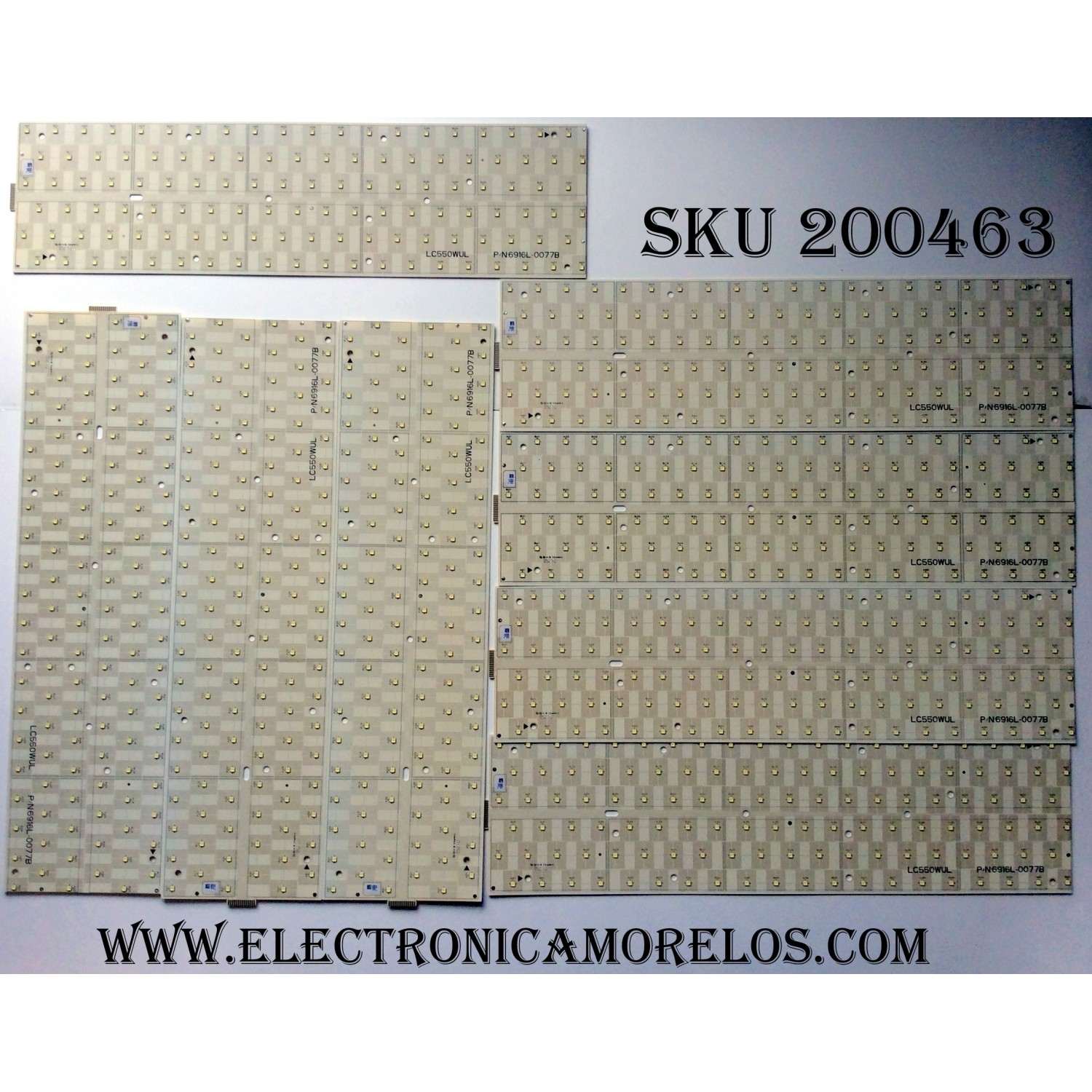 KIT DE LED`S PARA TV (8 PIEZAS) / VIZIO 6916L-0077B / LC550WUL / PANEL LC550WUL (SB)(M3) / MODELO VF550XVT1A